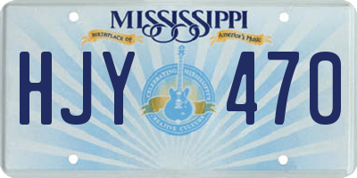 MS license plate HJY470