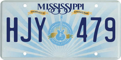 MS license plate HJY479