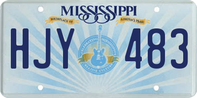 MS license plate HJY483