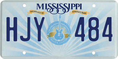 MS license plate HJY484