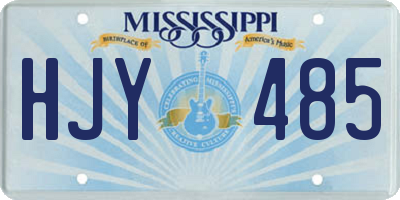 MS license plate HJY485