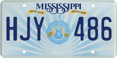 MS license plate HJY486