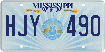 MS license plate HJY490