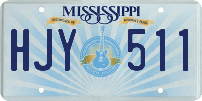 MS license plate HJY511