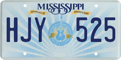 MS license plate HJY525