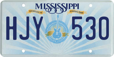 MS license plate HJY530
