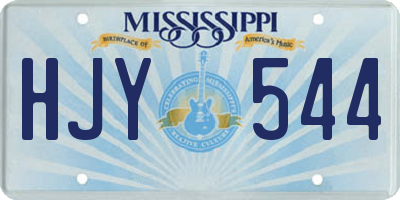 MS license plate HJY544