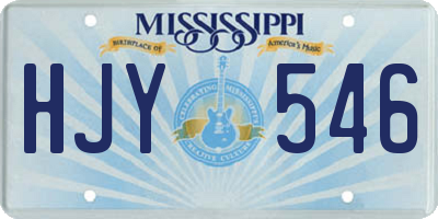 MS license plate HJY546