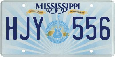 MS license plate HJY556