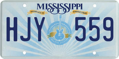 MS license plate HJY559