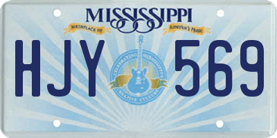 MS license plate HJY569
