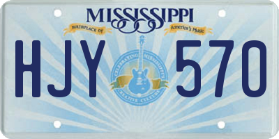 MS license plate HJY570