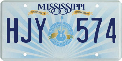 MS license plate HJY574