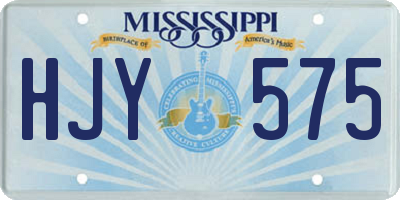 MS license plate HJY575