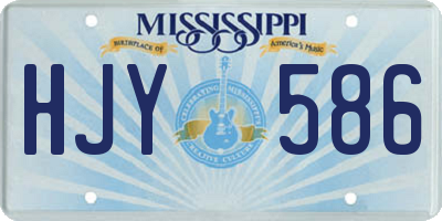 MS license plate HJY586