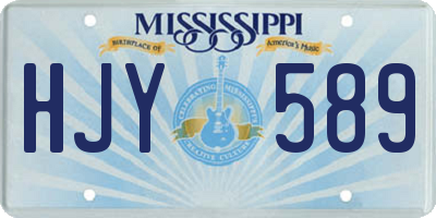 MS license plate HJY589