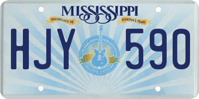 MS license plate HJY590