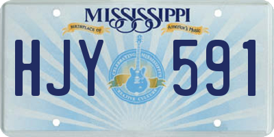 MS license plate HJY591