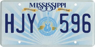 MS license plate HJY596