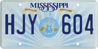 MS license plate HJY604