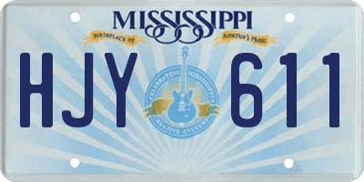 MS license plate HJY611