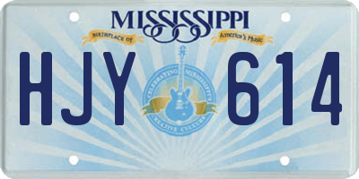 MS license plate HJY614