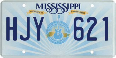 MS license plate HJY621