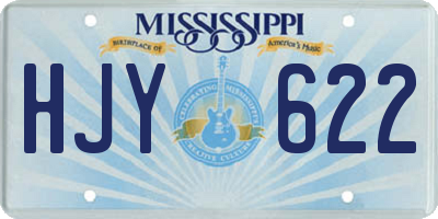 MS license plate HJY622