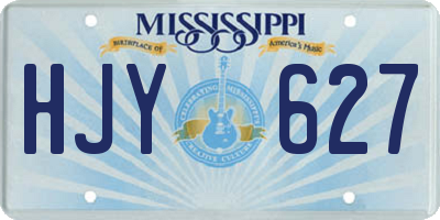 MS license plate HJY627