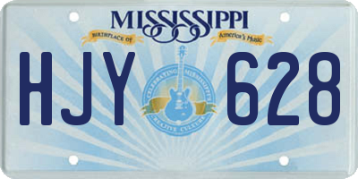 MS license plate HJY628