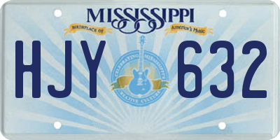 MS license plate HJY632