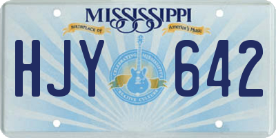 MS license plate HJY642