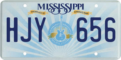 MS license plate HJY656