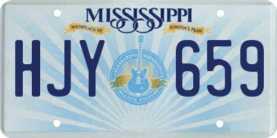 MS license plate HJY659
