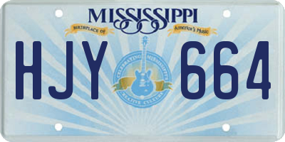 MS license plate HJY664