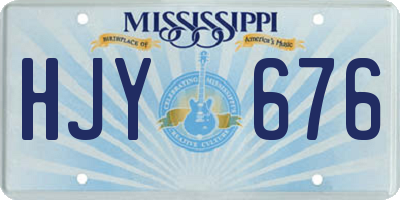 MS license plate HJY676
