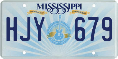 MS license plate HJY679