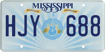 MS license plate HJY688