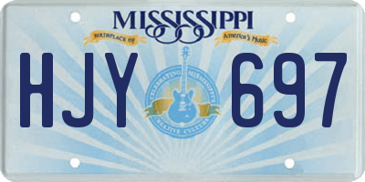 MS license plate HJY697