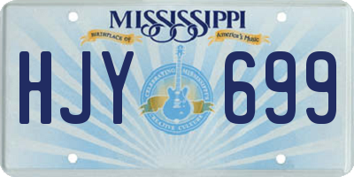 MS license plate HJY699