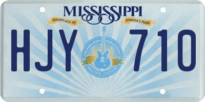 MS license plate HJY710