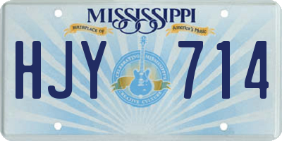 MS license plate HJY714