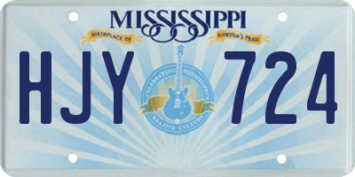 MS license plate HJY724