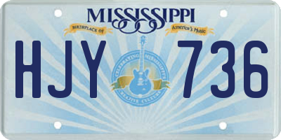 MS license plate HJY736