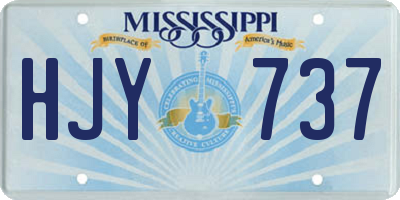 MS license plate HJY737