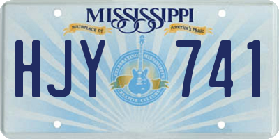 MS license plate HJY741