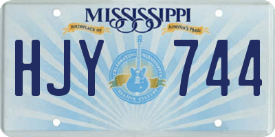 MS license plate HJY744