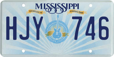 MS license plate HJY746