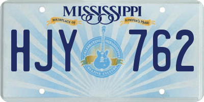 MS license plate HJY762