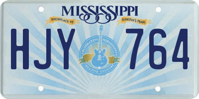 MS license plate HJY764